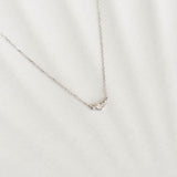 Diamond Cluster Necklace White Gold - Estrella