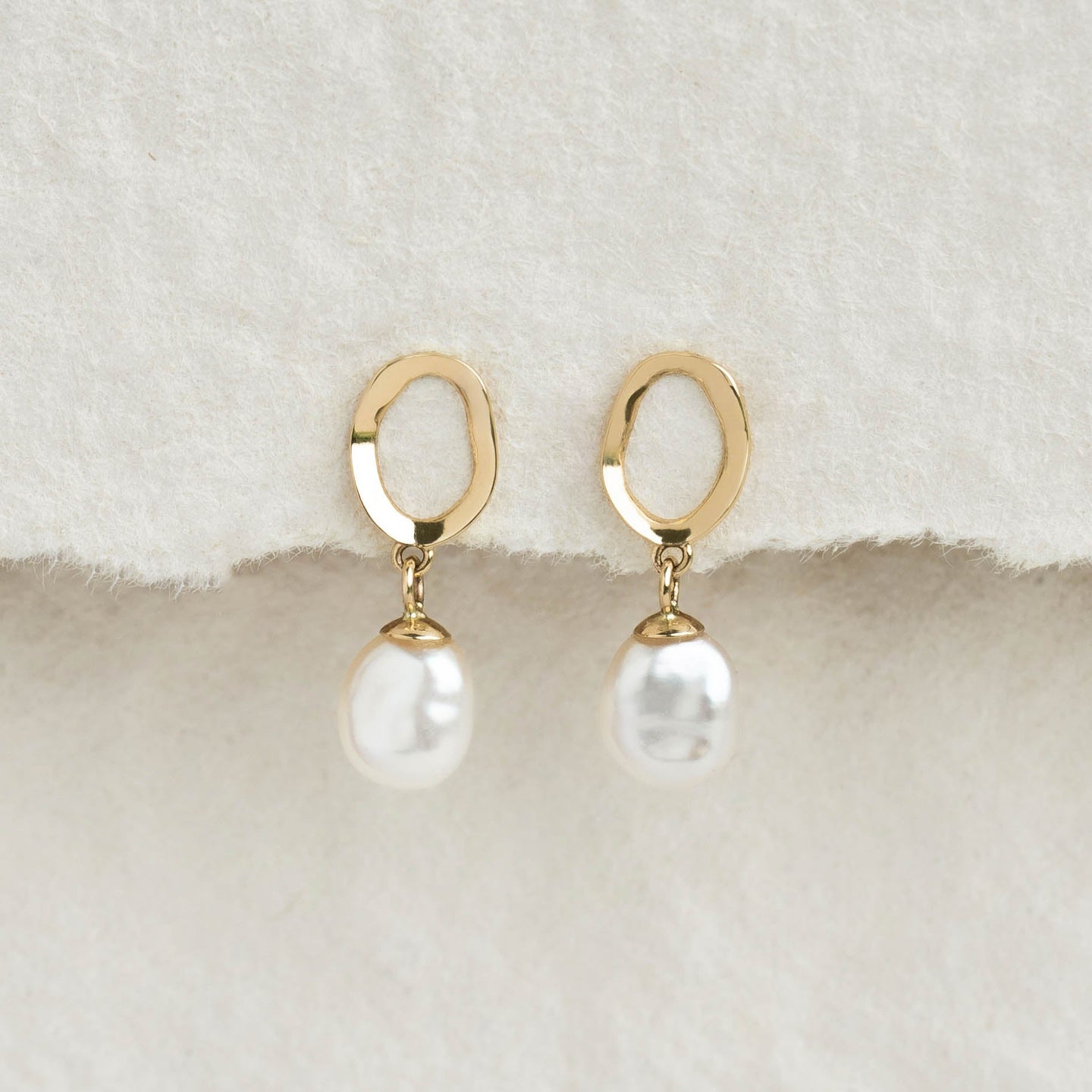 Pearl Drop Earrings 14k Gold - Marlowe | Linjer Jewelry