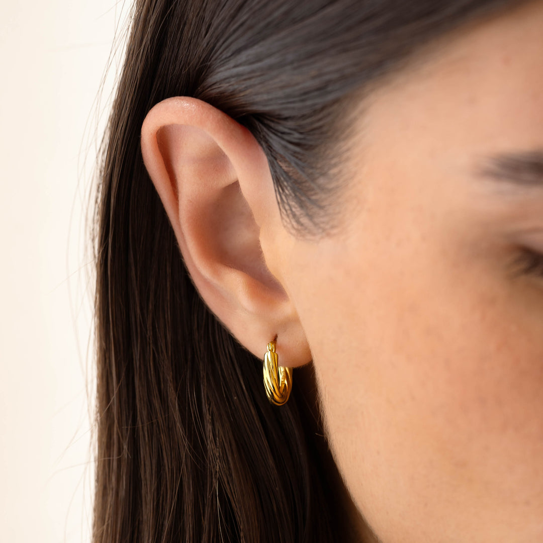 Braided Hoop Earrings - Helle | Linjer Jewelry