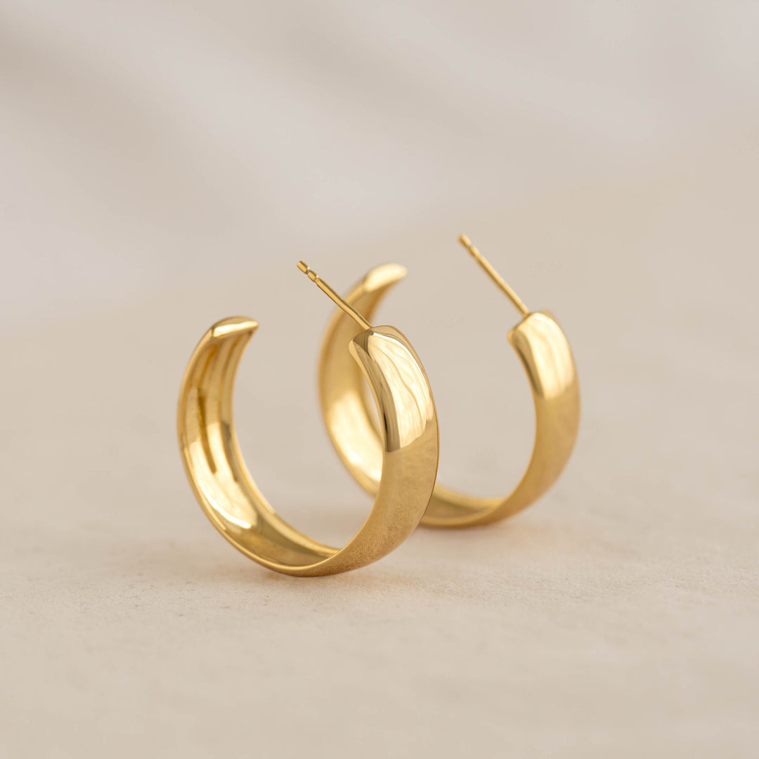 Large Bold Hoop Earrings - Mina | Linjer Jewelry