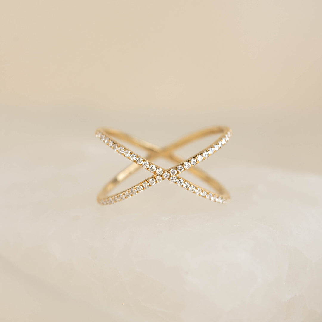 Criss Cross Diamond Eternity Ring - Mattea | Linjer Jewelry