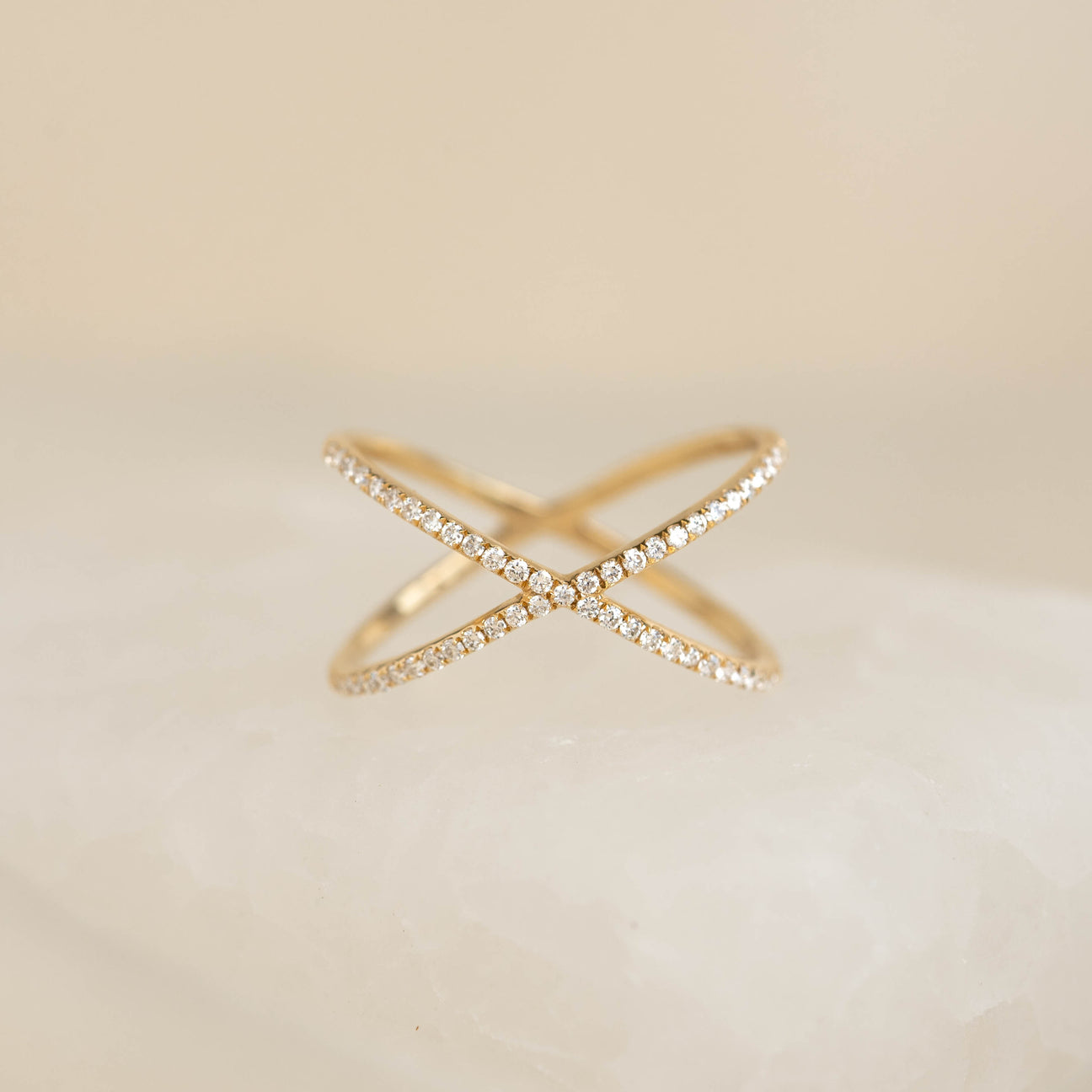 Criss Cross Diamond Eternity Ring - Mattea | Linjer Jewelry