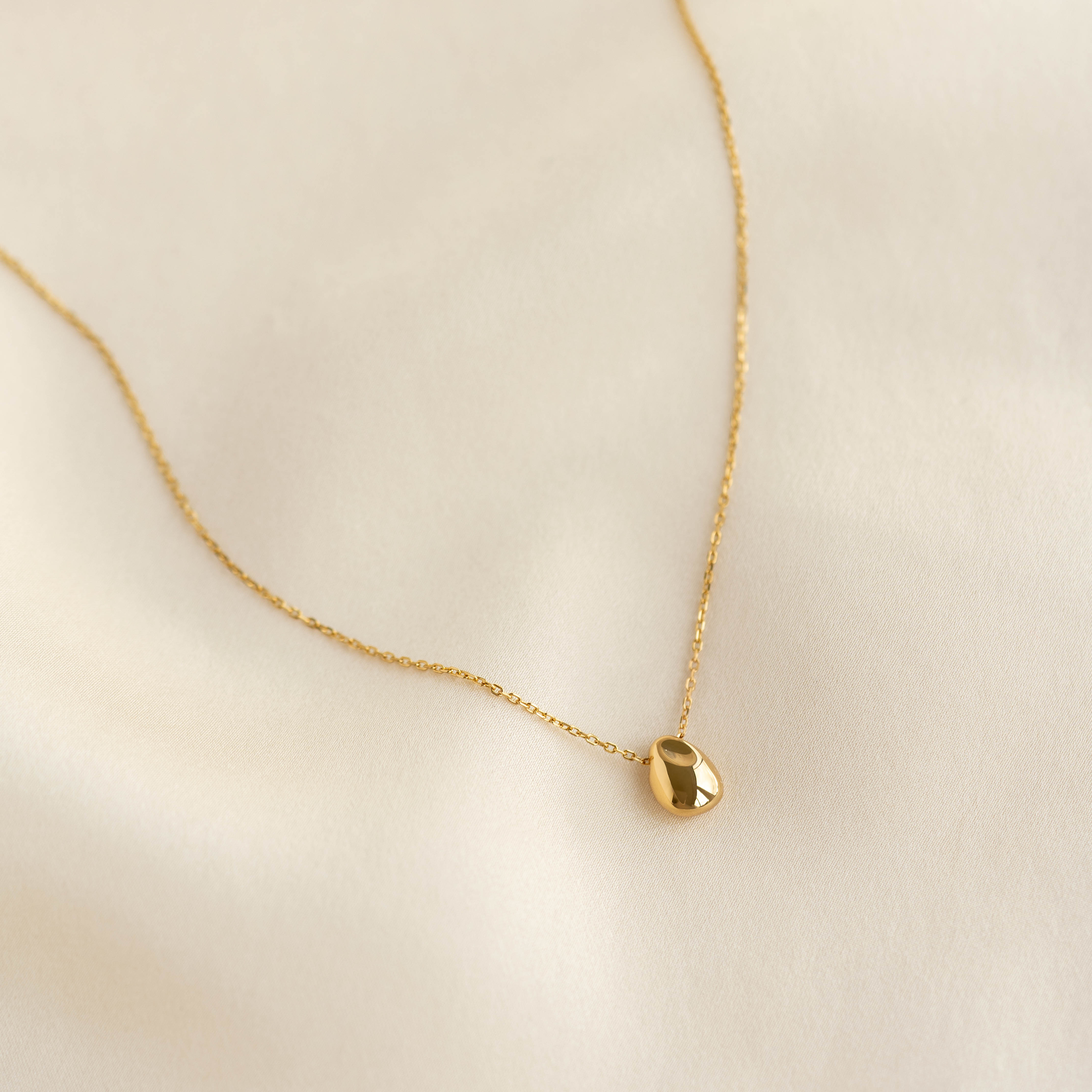 Bean Necklace - Karli Gold Vermeil
