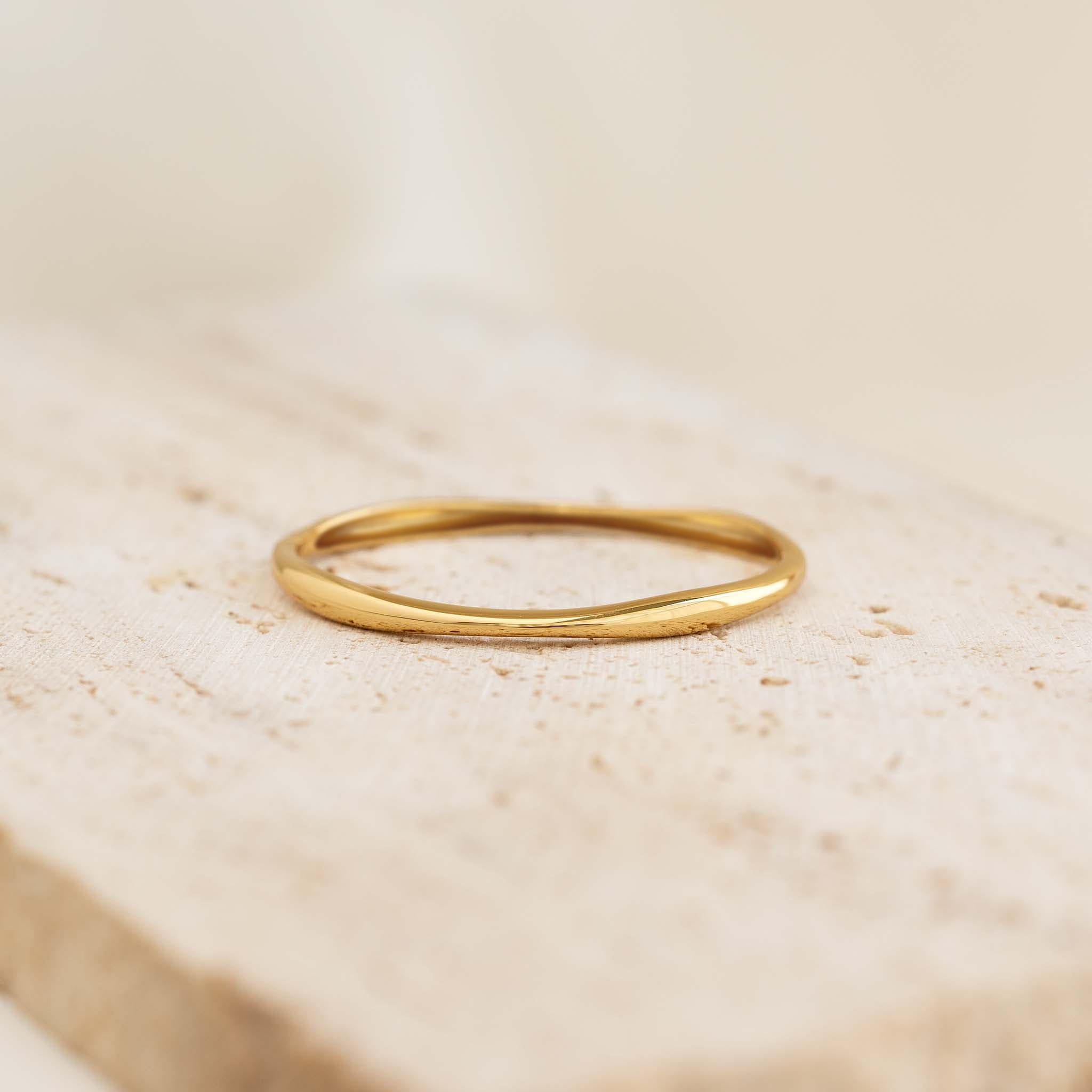 Gold Organic Bangle - Aelia | Linjer Jewelry