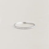 Diamond Eternity Ring White Gold with a continuous row of sparkling lab-grown diamonds on a delicate band