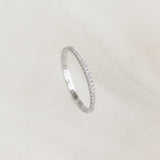 Diamond Eternity Ring White Gold with continuous sparkling lab-grown diamonds on a sleek 14k white gold band