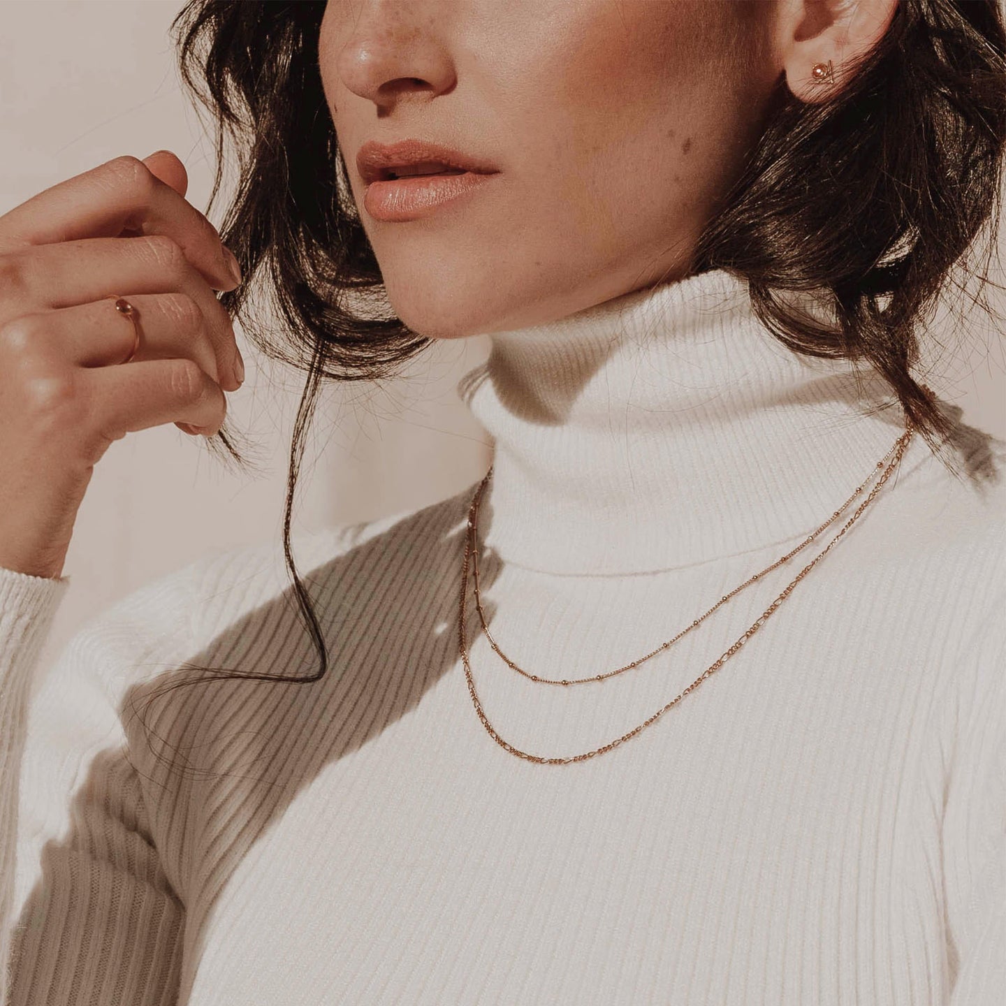 Diamond Cut Beaded Chain - Arendal | Linjer Jewelry
