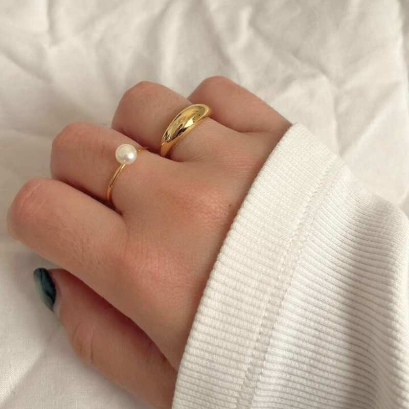 Jpearl のリング Pearl Ring - Lea | Linjer Jewelry