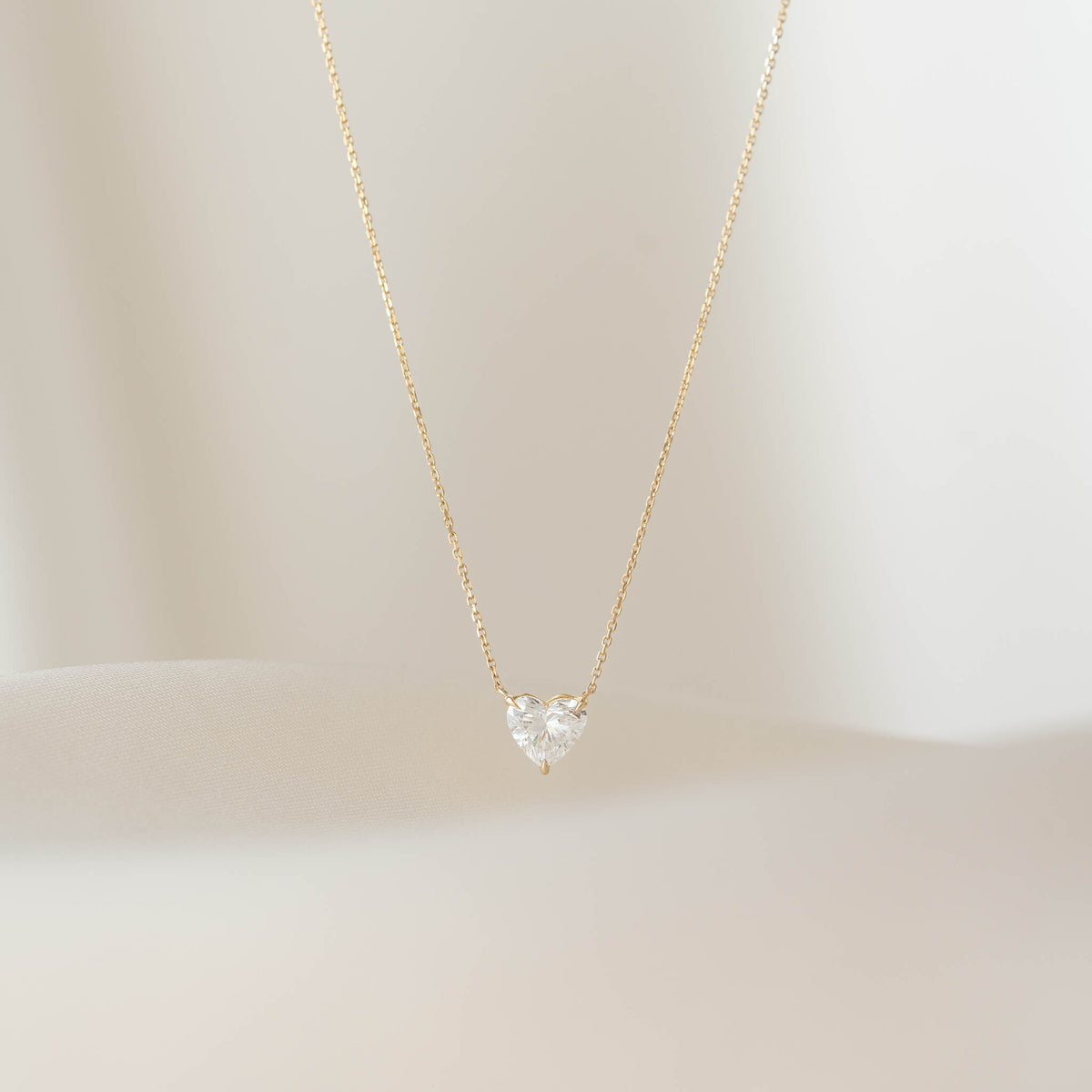 14k gold heart necklace with diamonds