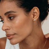 Diamond Leaf Earrings 14k Gold - Selma