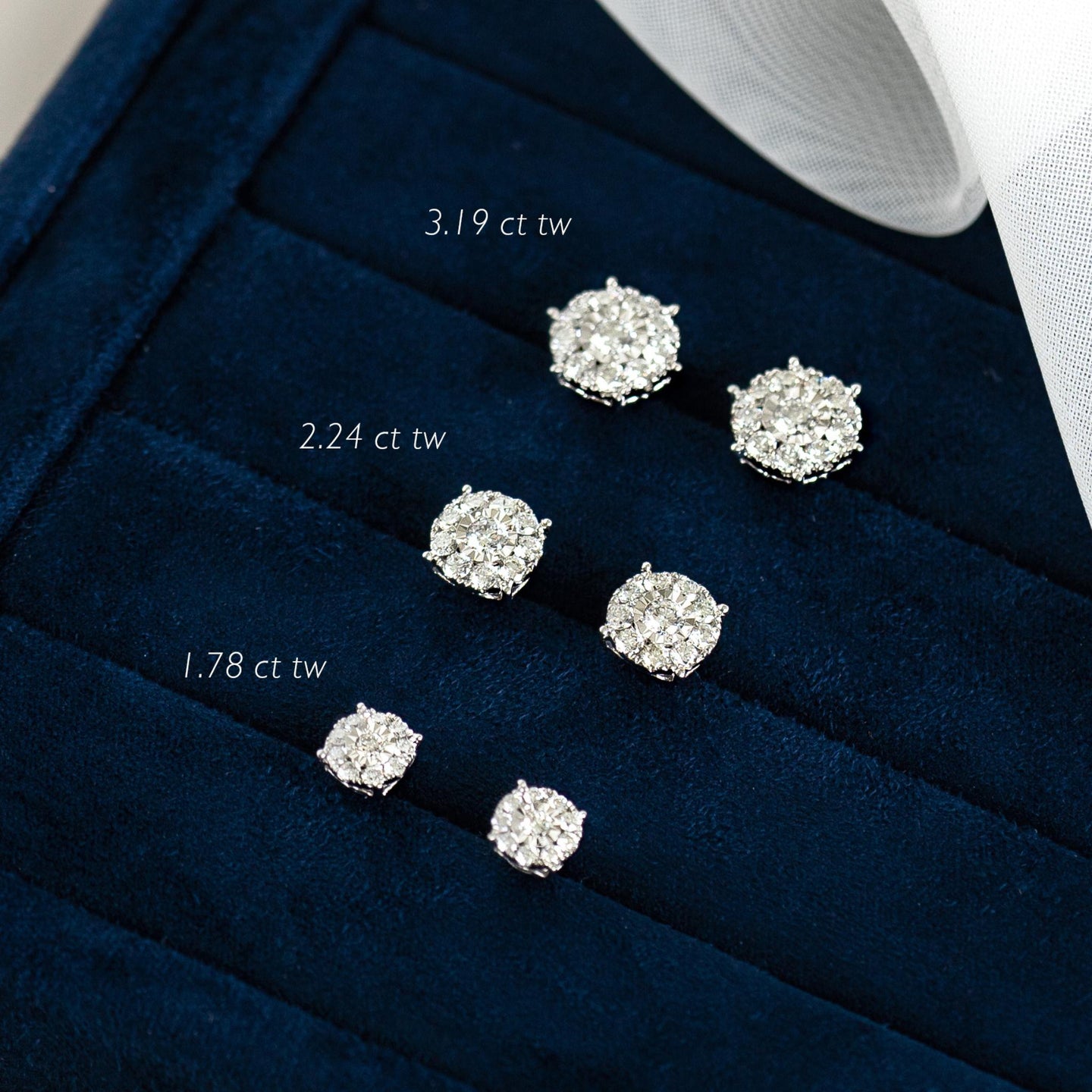 Diamond Earrings - 1 Carat Miracle Plate