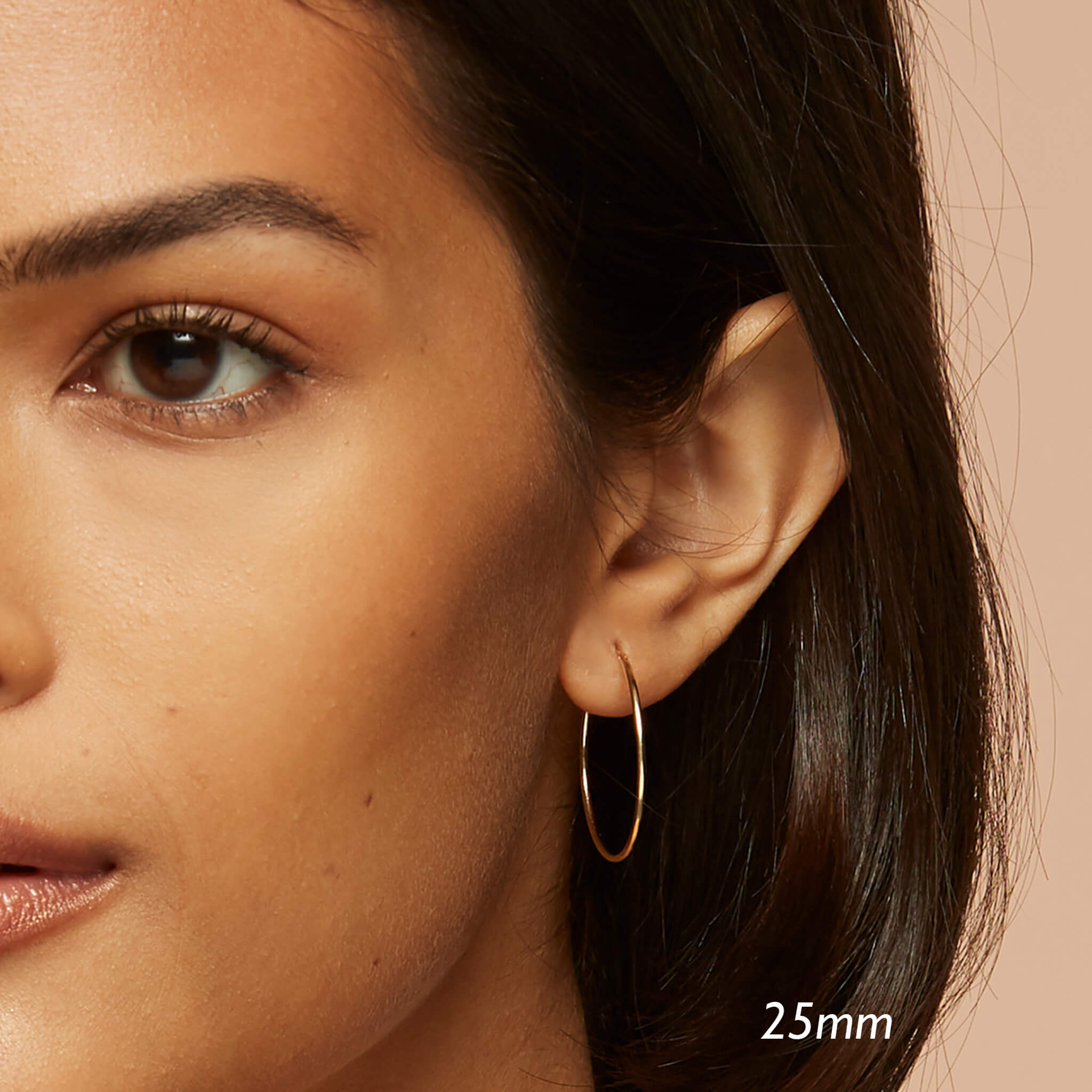 14k Gold Hoops 25mm Sonia Linjer Jewelry