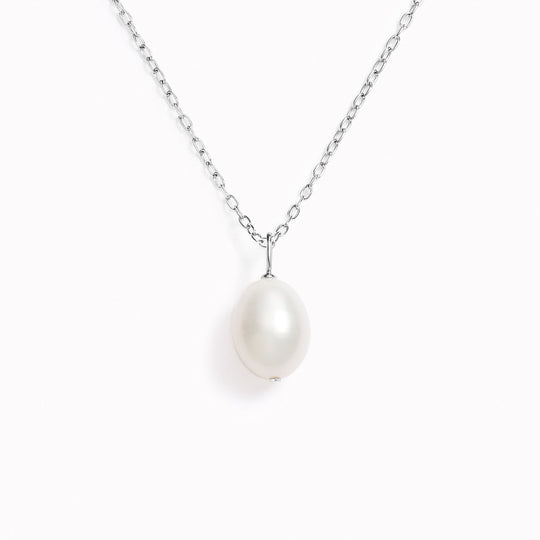 Baroque Pearl Necklace Silver | Linjer Jewelry