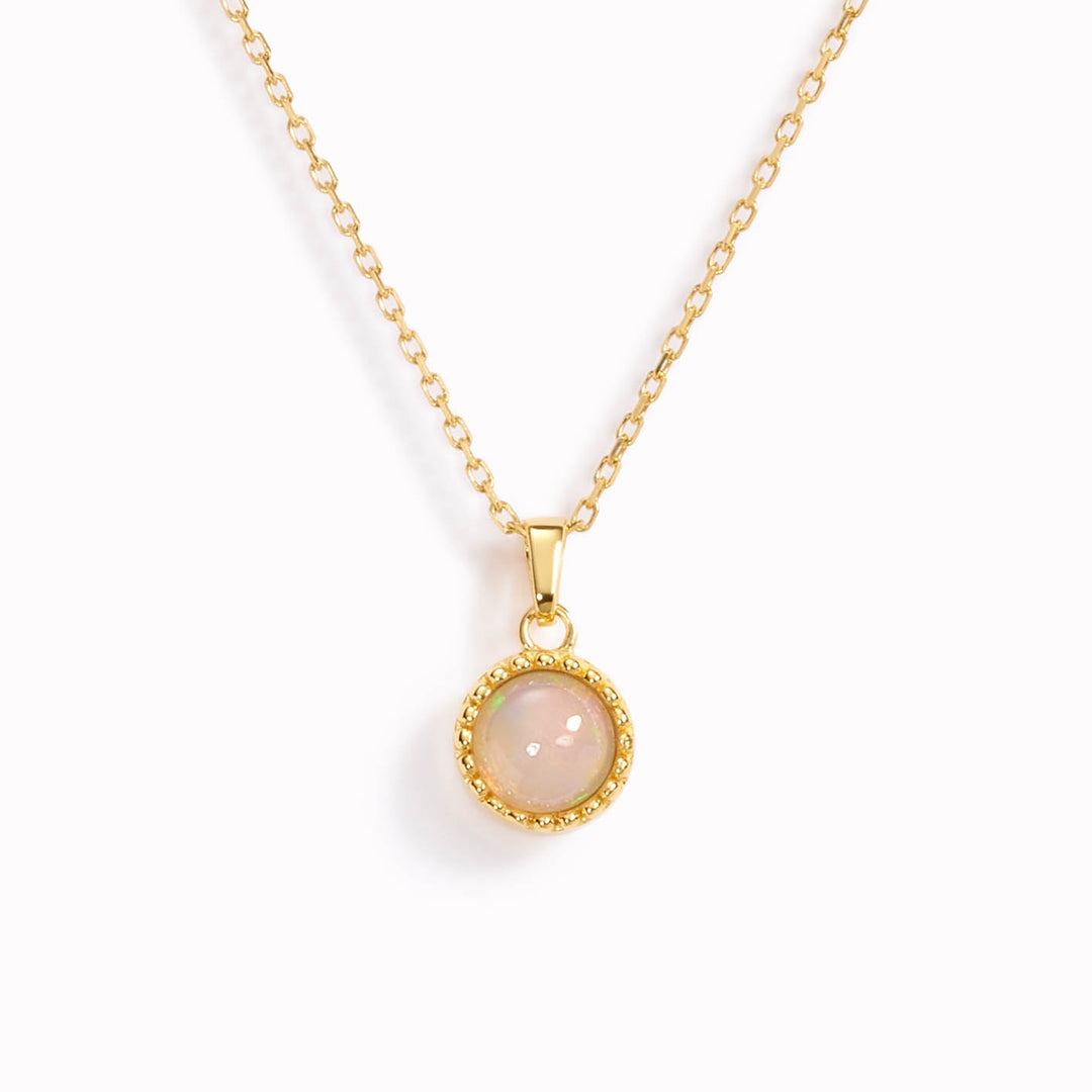 October Birthstone Necklace - Opal | Linjer Jewelry