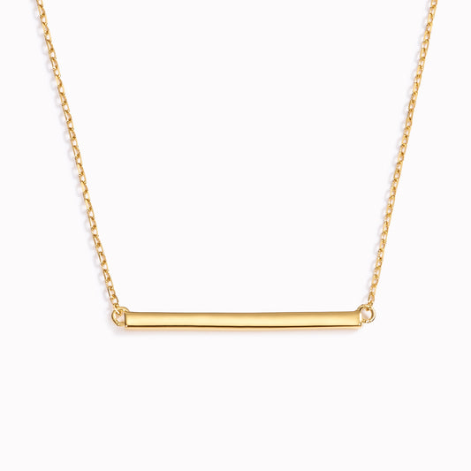 Gold vermeil bar necklace