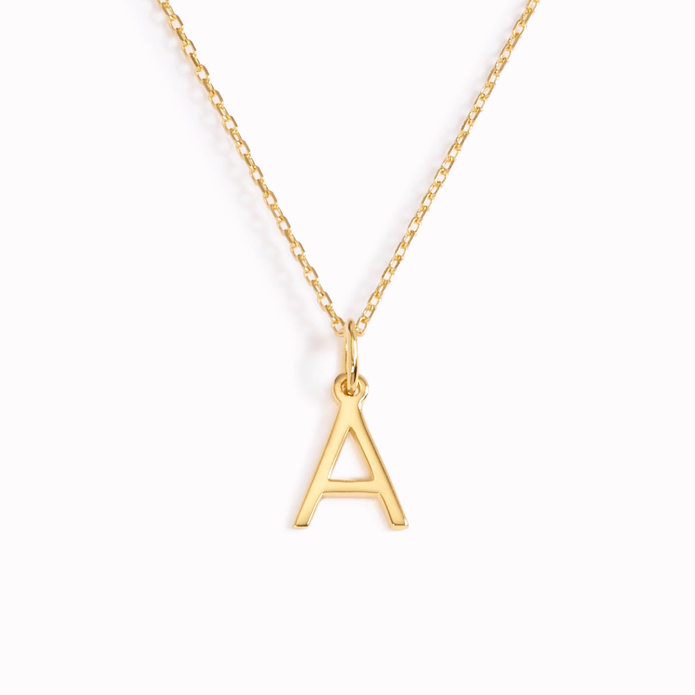 14K Solid Yellow Gold Initial Necklace, Letter S Necklace – LTB JEWELRY
