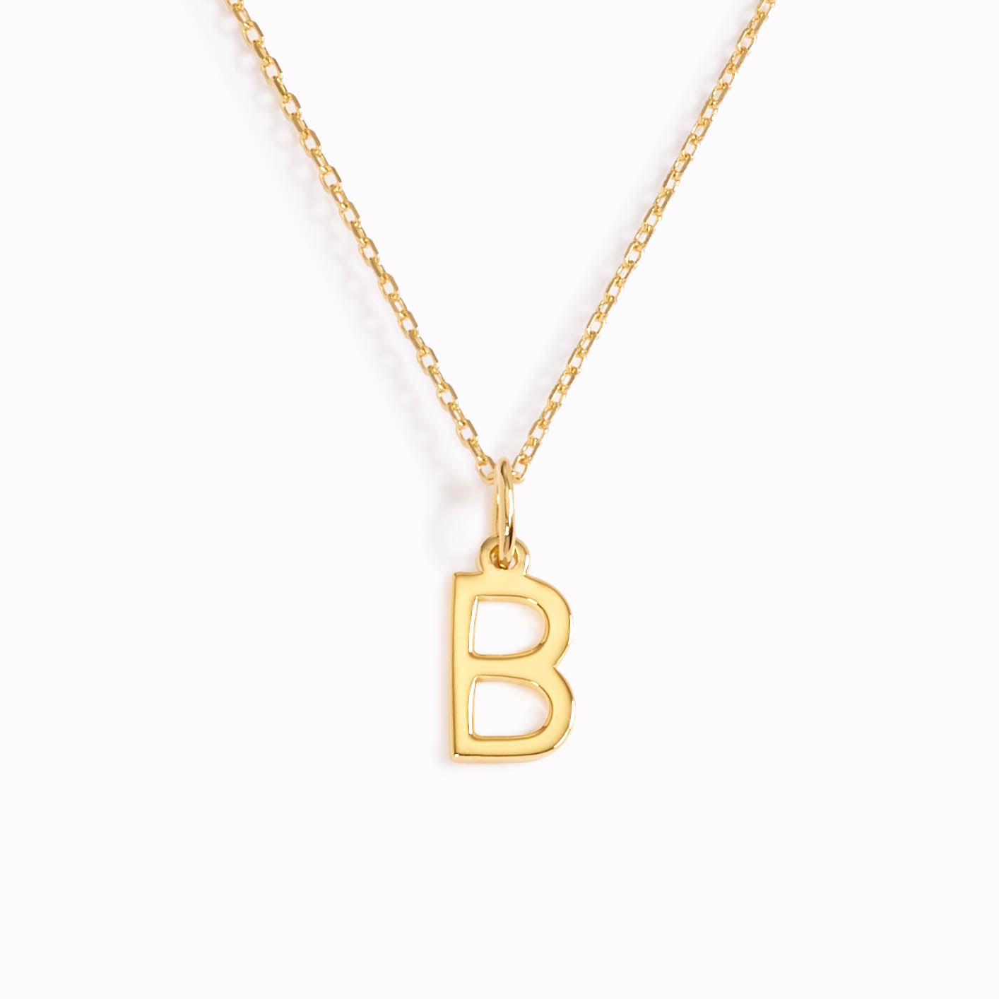 Shahi Jewelry California - Initial Letter B Necklace with Diamonds in 10K  Solid