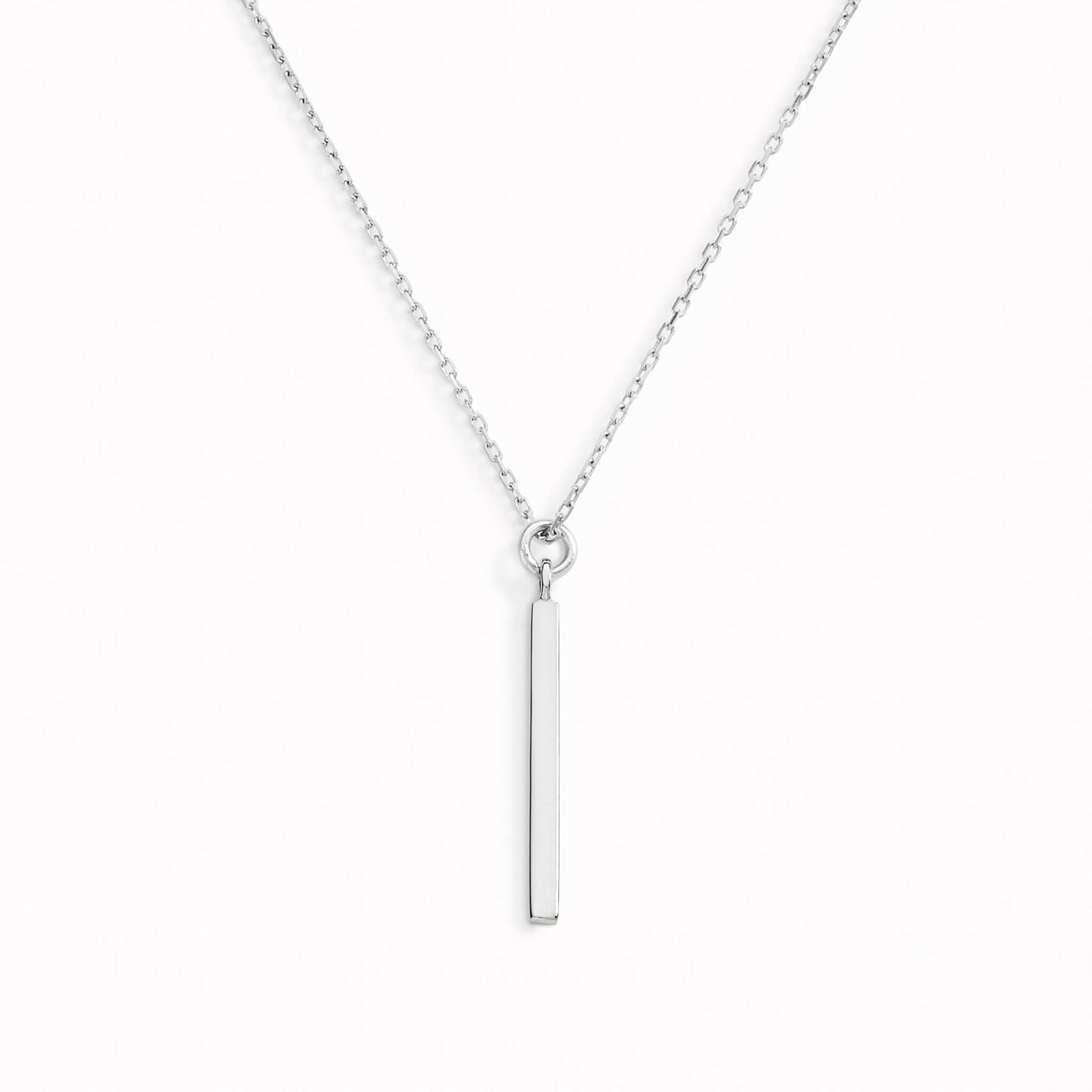 Vertical Bar Necklace Silver - Linn