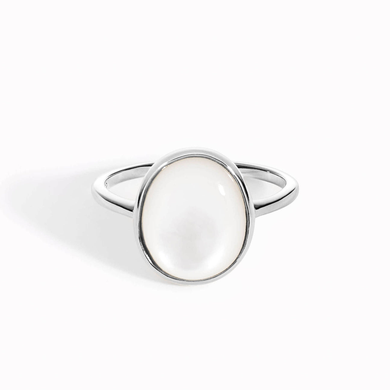 Mother of Pearl Silver Ring - Margit | Linjer Jewelry