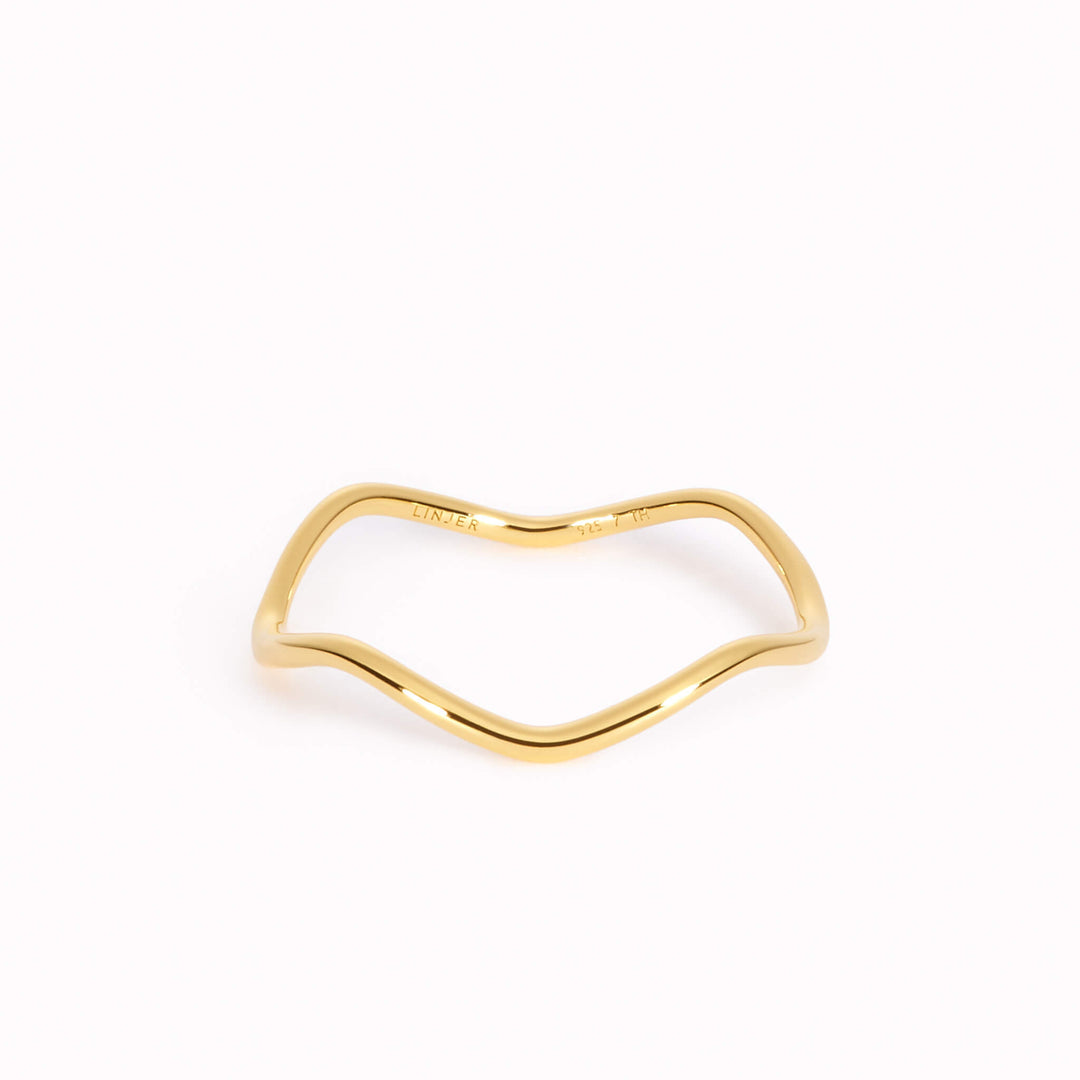 Gold vermeil organic shaped band