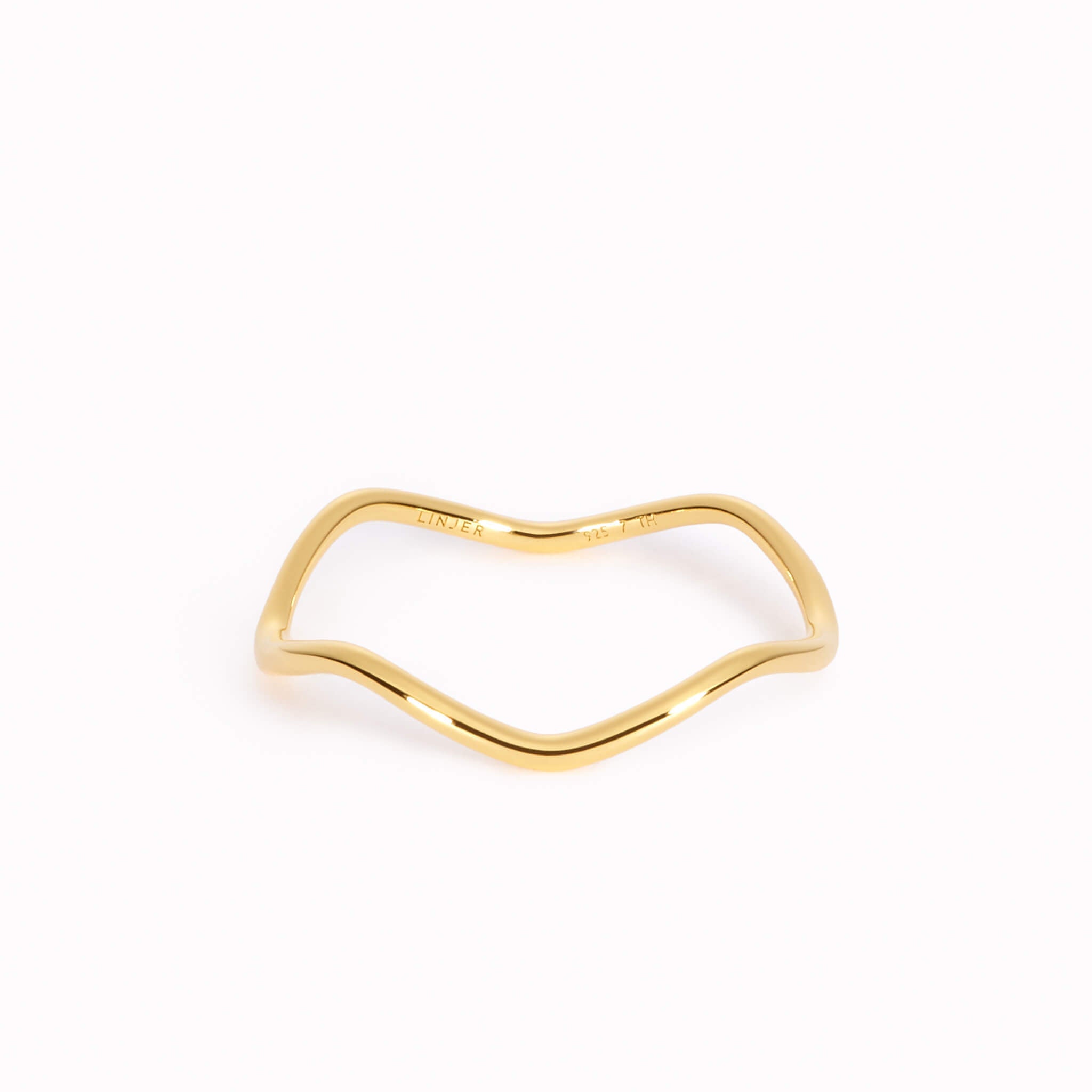 Gold vermeil organic shaped band