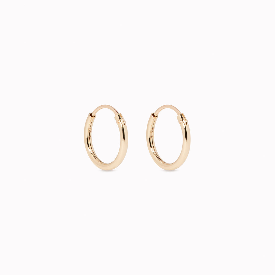 14k Gold Hoops 10mm - Sonia | Linjer Jewelry