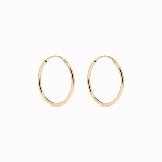 Handcrafted 14k gold hoop earrings
