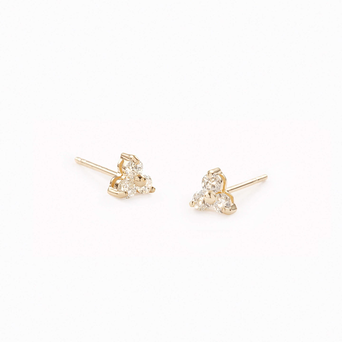 14k Yellow Gold Diamond Stud Earrings - Trillium