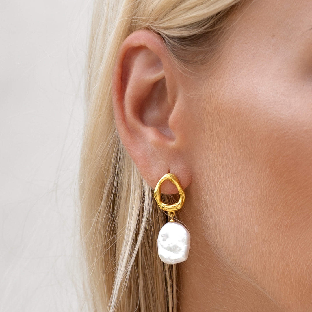 Keshi Pearl Earrings - Adriana | Linjer Jewelry