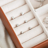14k White Gold Diamond Stud Earrings 2.5mm - Aria