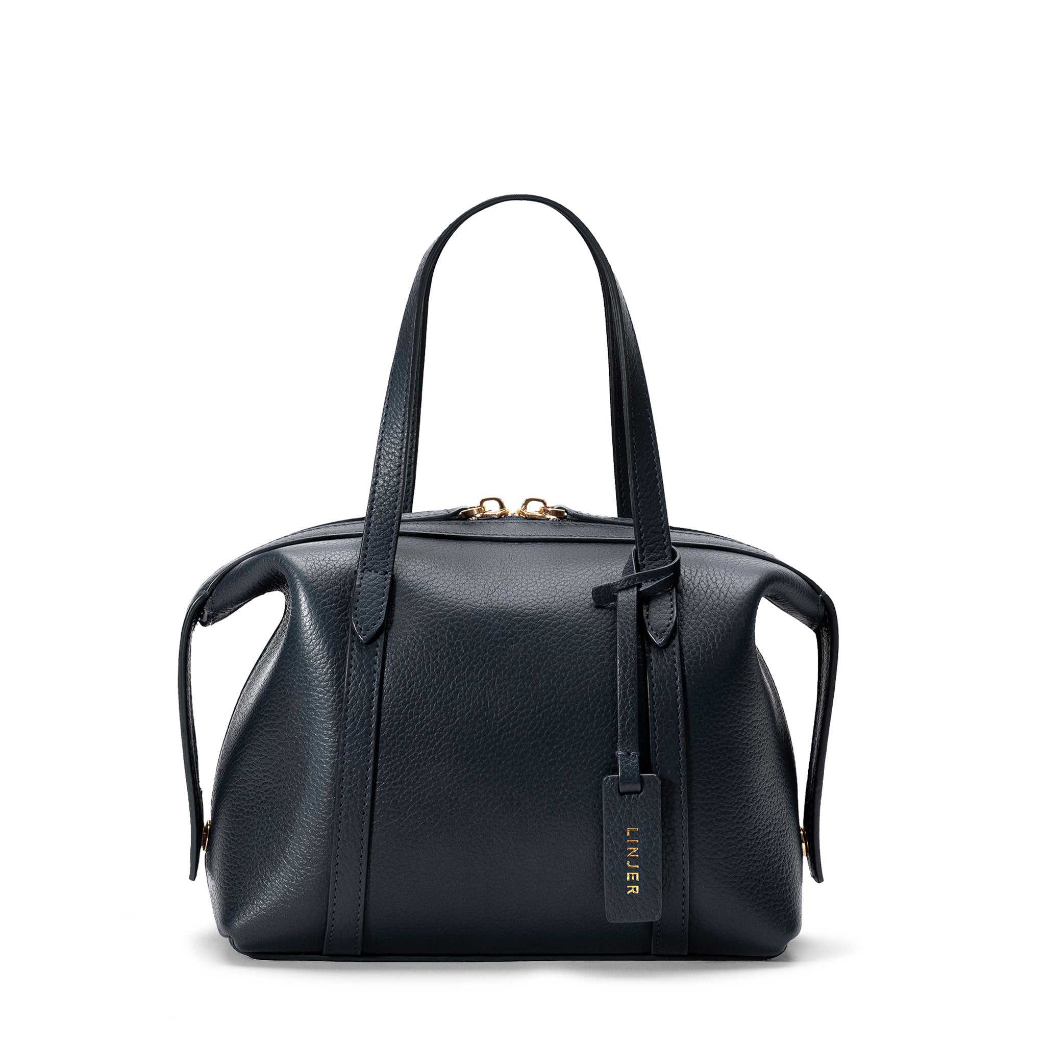 Linjer Bowler Bag, Small - Women, Black, Premium Italian Leather