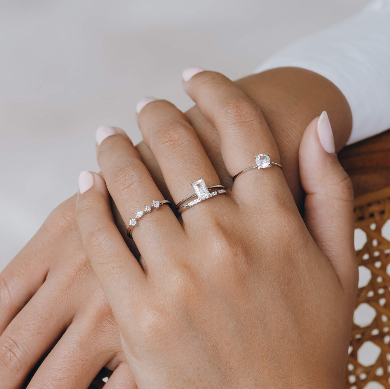 White Topaz Silver Ring - Ilse | Linjer Jewelry