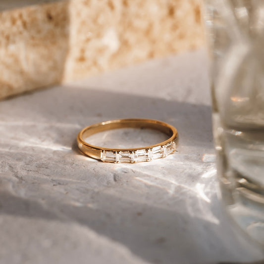 Gold Vermeil, White Topaz