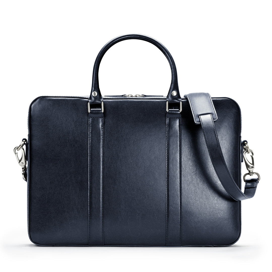 The Soft Briefcase - Navy | Linjer Leather Goods