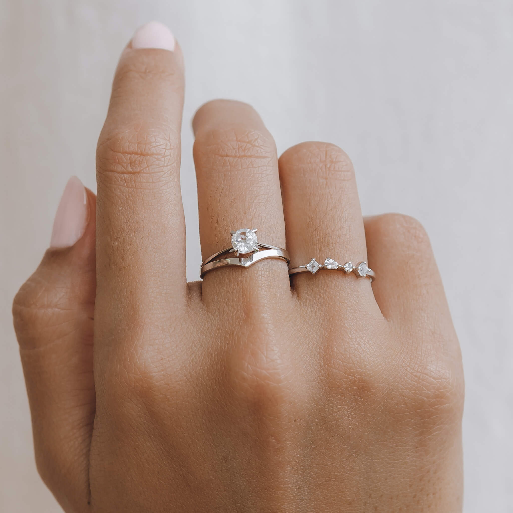 V Ring Silver - Nora | Linjer Jewelry