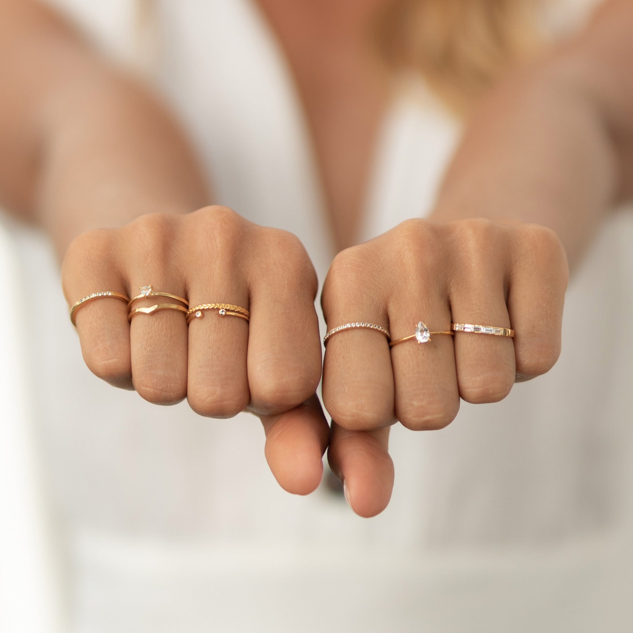 Gemstone rings set in gold vermeil