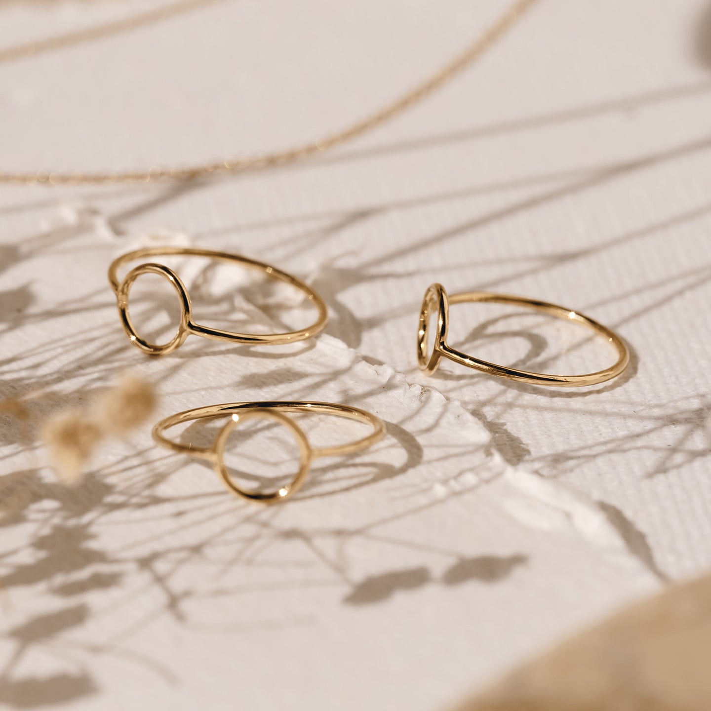 14k Gold Circle Ring | Linjer Jewelry