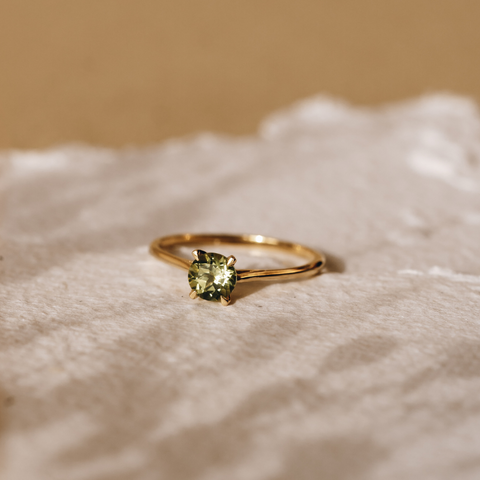 Lilly Gemstone Solitaire Ring in Peridot