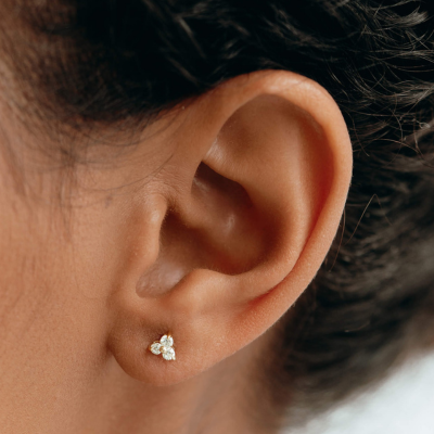 Lab Grown Diamonds 14k Yellow Gold Diamond Stud Earrings - Trillium