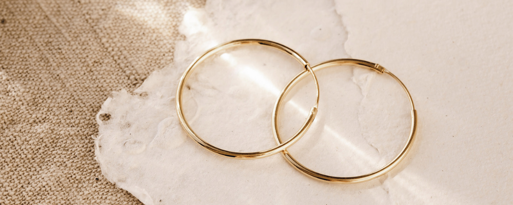 how to clean solid gold - 14k gold hoop earrings - sonia 