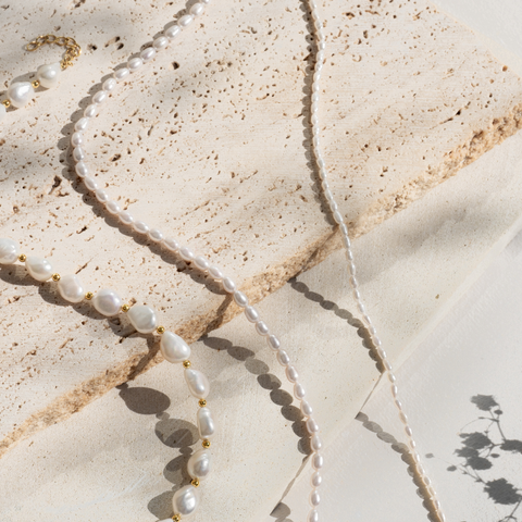 Ingrid Pearl Necklace, Katja Pearl Necklace and Astrid Pearl Necklace