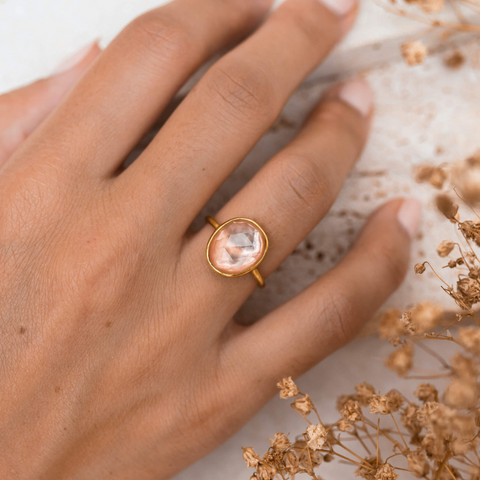 Window to my Soul Ring in Dusty Coral