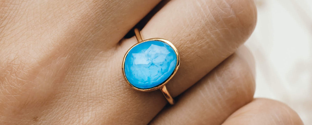cocktail rings - Amalfi Blue Statement Ring - Window to my Soul