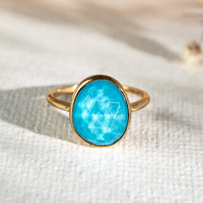 Cocktail Rings - Amalfi Blue Statement Ring - Window to my Soul

