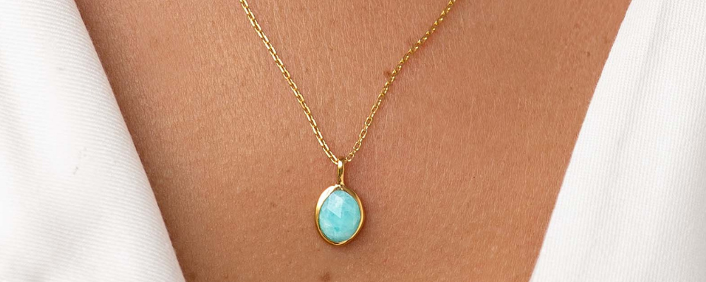 Healing Crystal Jewelry - Amazonite Necklace - Hilda
