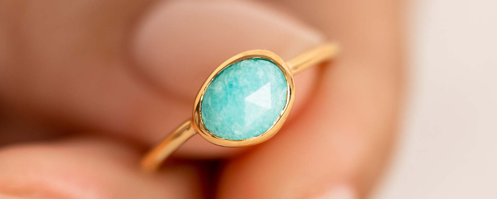 Amazonite Jewelry - Amazonite Ring - Iris