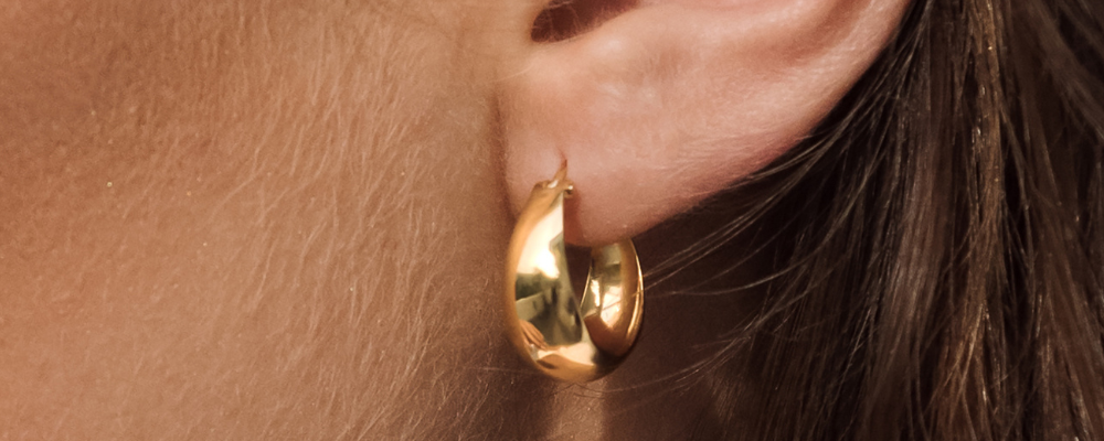 Gold Hoop Earrings- Chunky Gold Hoop Earrings - Jorunn