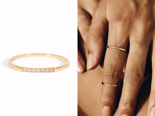 Mother's Day Jewelry - Lab Grown Diamond Pave Band Ring Miriam