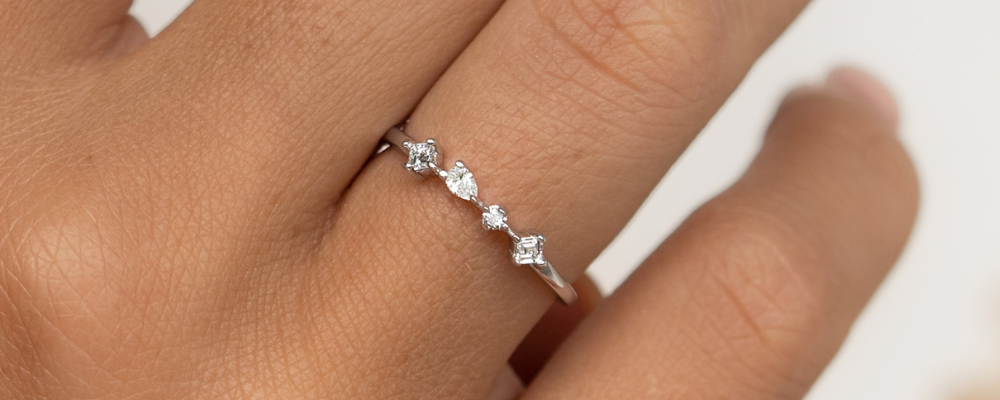 White Gold Engagement Rings- Diamond Ring White Gold - Ilse Luxe