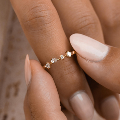 Diamond Ring (Ilse) on Finger